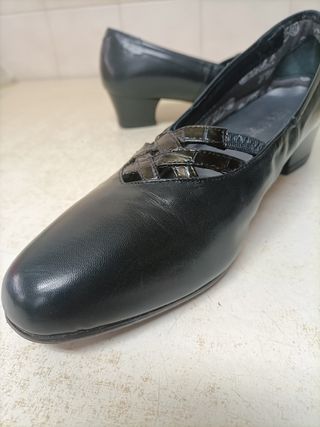 Zapatos de señora, de piel , ancho especial . 