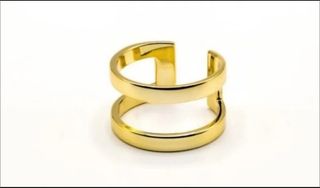 Anillo en plata de ley con baño de oro