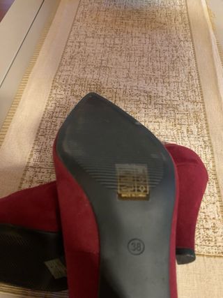 decollete bordeaux suede taglia 38