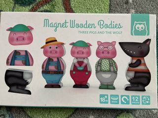 puzzle tres cerditos y el lobo madera