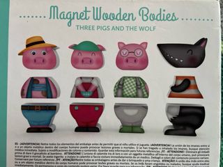puzzle tres cerditos y el lobo madera