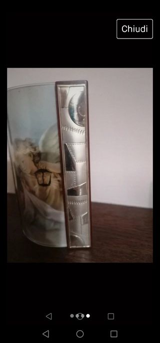 Cornice in argento e legno