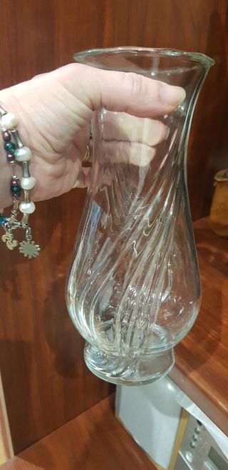 JARRON DE CRISTAL CON LABRADO NUEVO