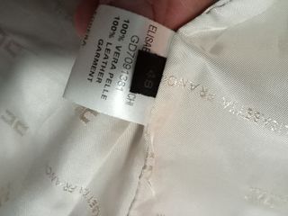 E.F. chaqueta cuero color crudo talla L