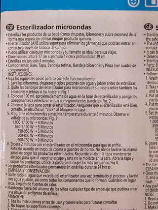 Esterilizador de biberones jané
