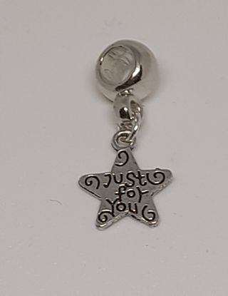 Charm ciondolo simil Pandora stella just for you