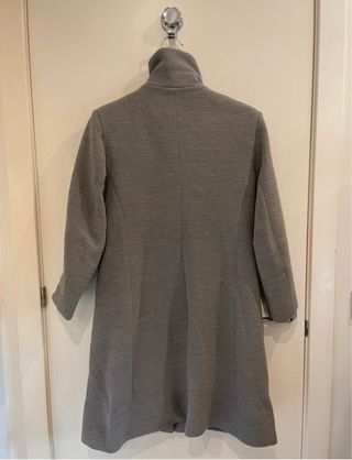 abrigo de lana gris largo