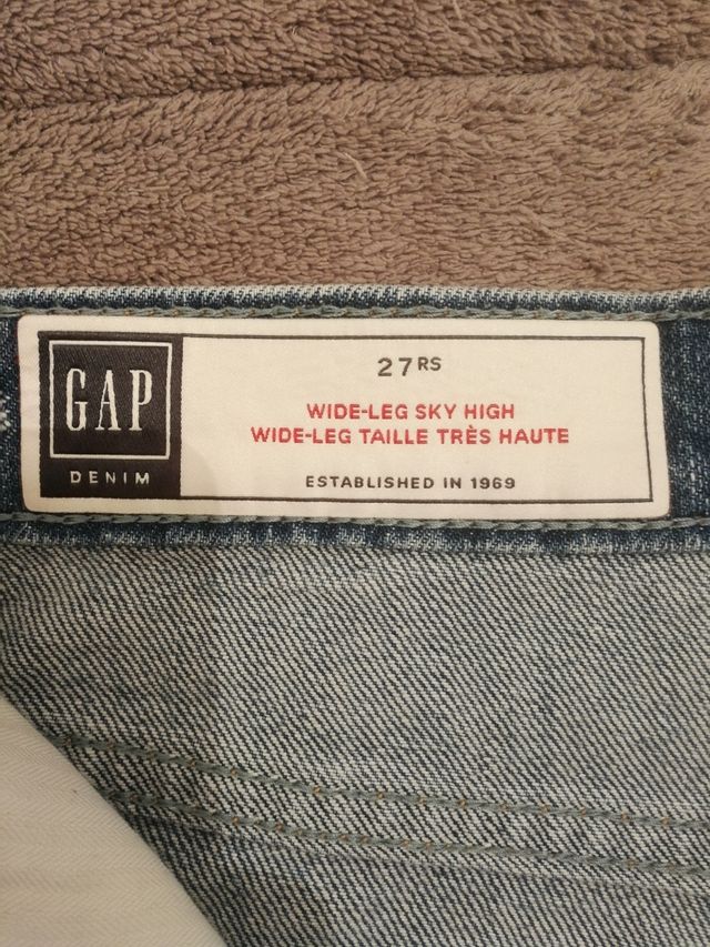 Jeans wide leg & cintura alta GAP