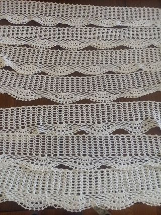 Puntilla de ganchillo hecha a mano,10 metros