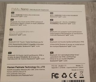 Earphones Pamu Nano Brancos