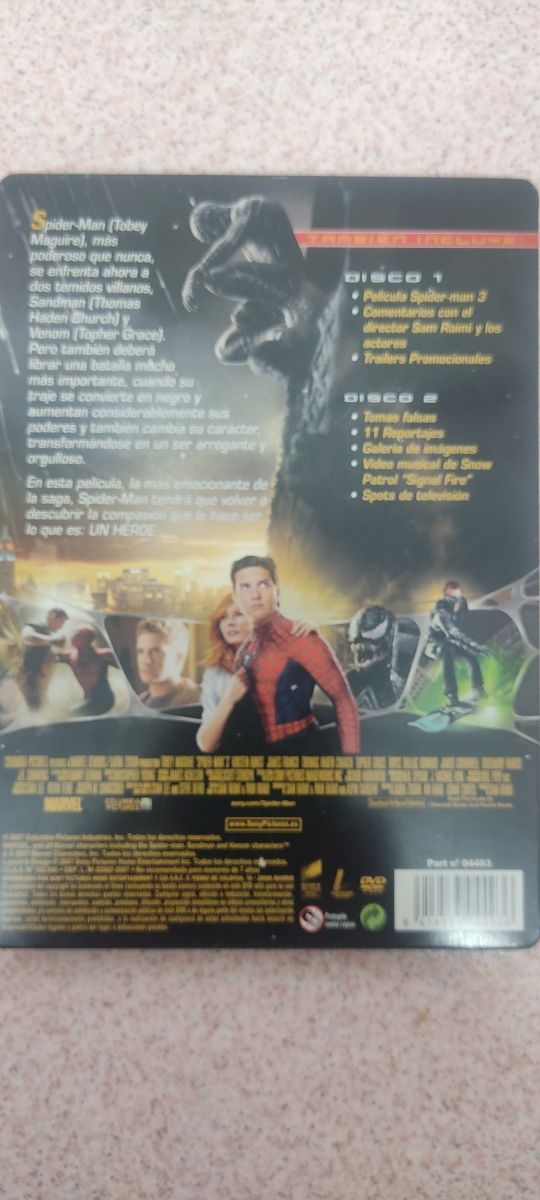 DVD Spiderman-3 Edición Metalica