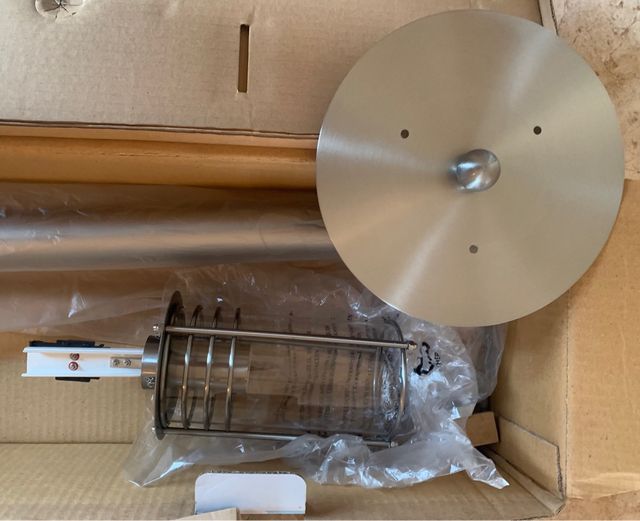 Lámpara de pie de exterior de Niquel