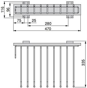 Emuca -Pantalonero Lateral para Armario 102