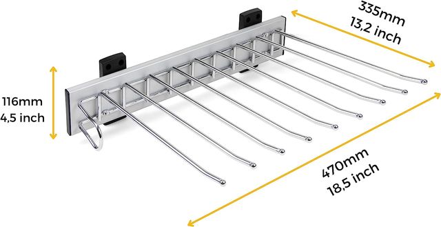 Emuca -Pantalonero Lateral para Armario 102