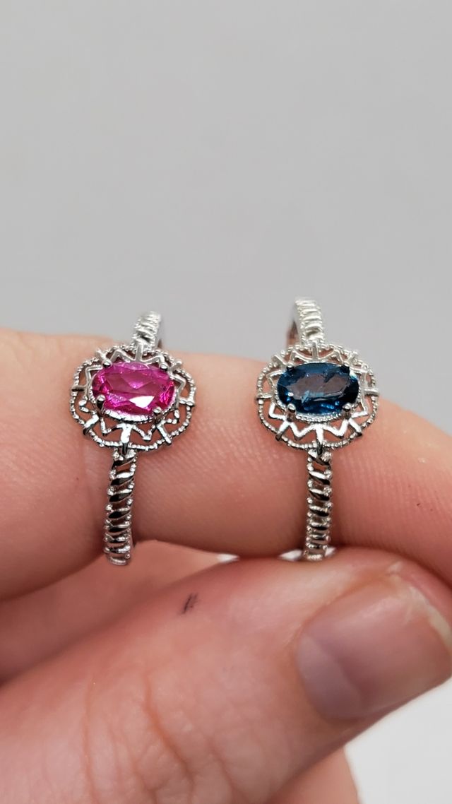 Anello regolabile con Topazio rosa