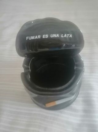Cenicero lata de cerámica negro