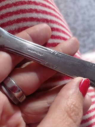 Tenedor y cuchillo originales del barsa F.C 18/10