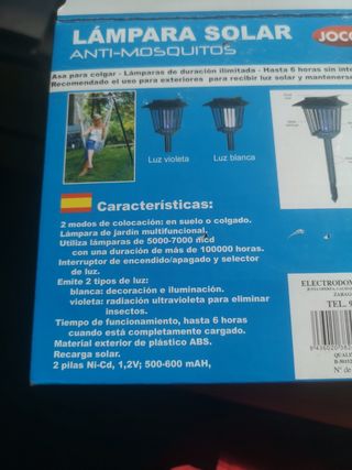 Farola solar jardin antimosquitos