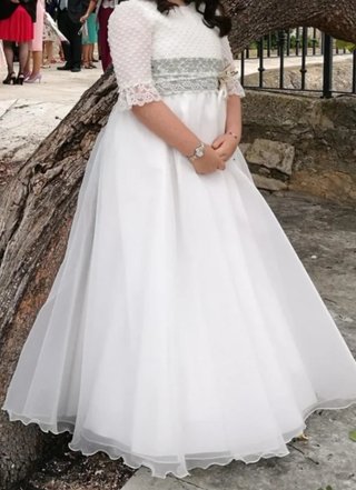 VESTIDO de PRIMERA COMUNION "CARMY" NIÑA 9 AÑOS, T