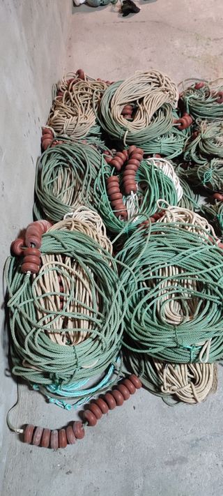 Piezas de red de langostinos