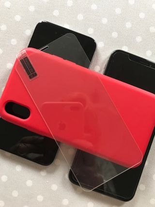 funda iphone X y cristal templado nuevos