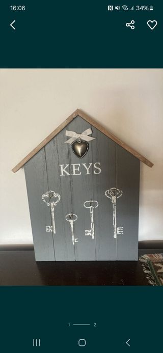 Decorativo para colocação de chaves