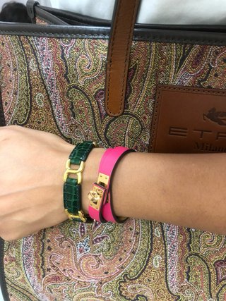 pulsera hermes fucsia