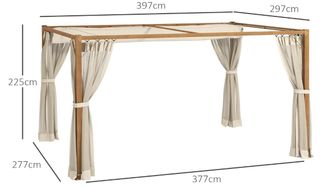 Pérgola de jardín con mosquiteras NUEVA