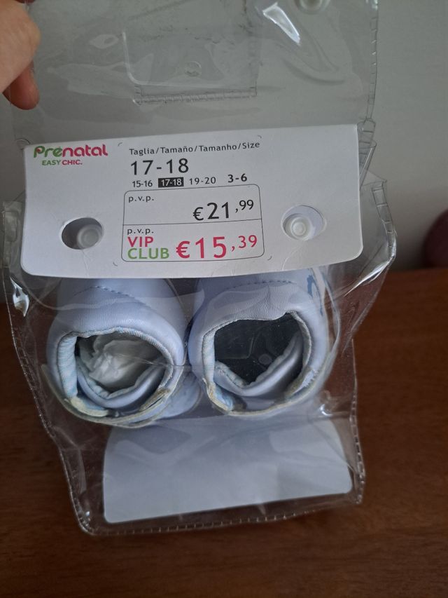 Scarpine neonato azzurre Prenatal