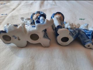 Pareja de figura campestres de porcelana