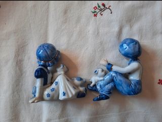 Pareja de figura campestres de porcelana