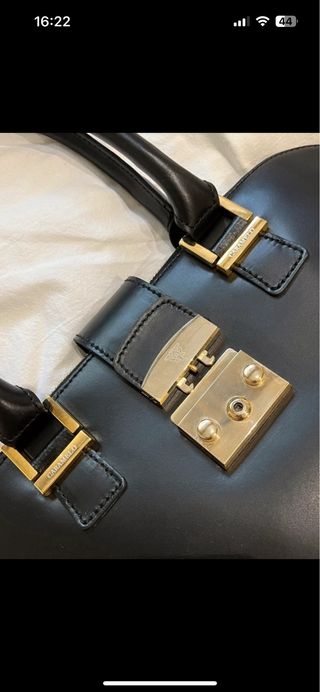 Bolso negro de piel Caramelo 