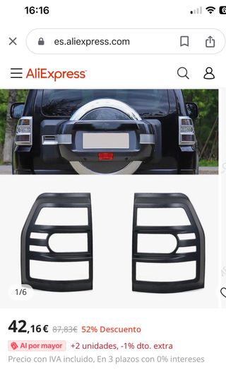 Cubierta luces traseras Mitsubishi pajero