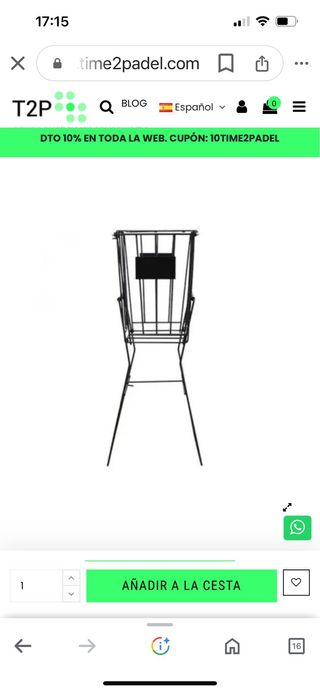 Cajon para bolas padel