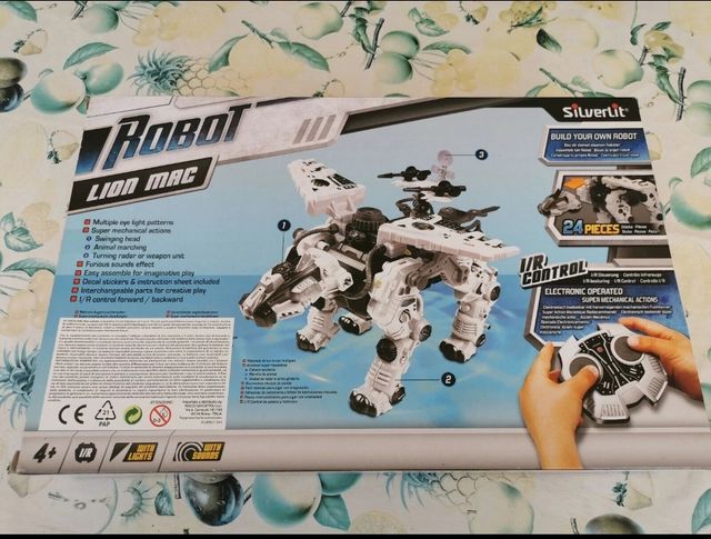 Robot Lion Mac radiocomandato I/R Silver