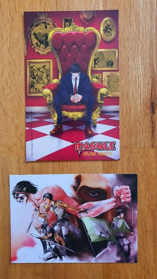 Pack 3 Láminas y 2 postales Mangas