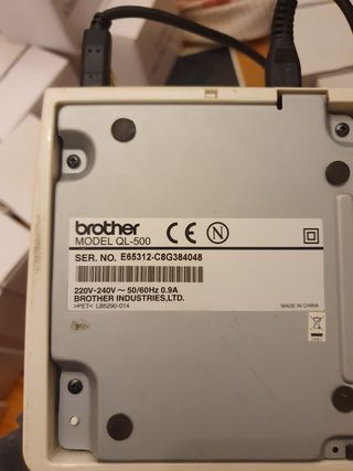 Impresora Brother QL 500 + 27 rollos etiquetas