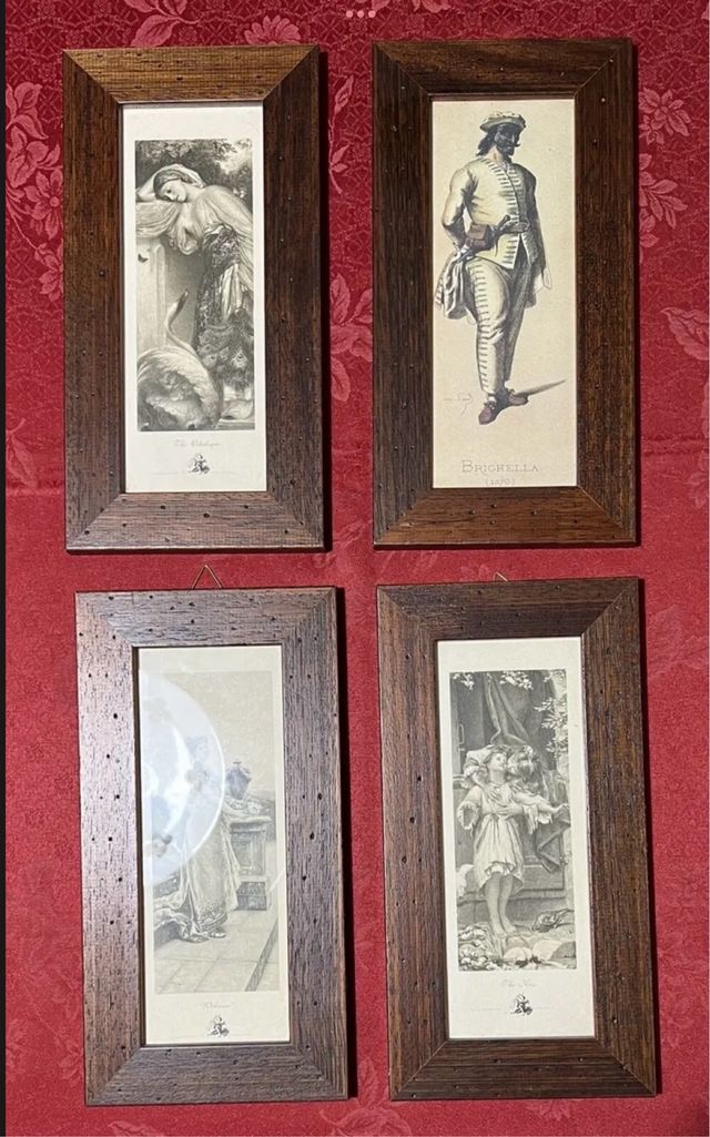 4 stampe con cornice