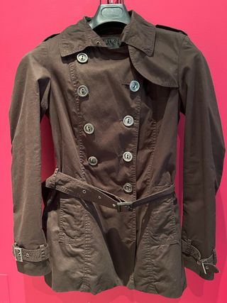 gabardina marron mujer S