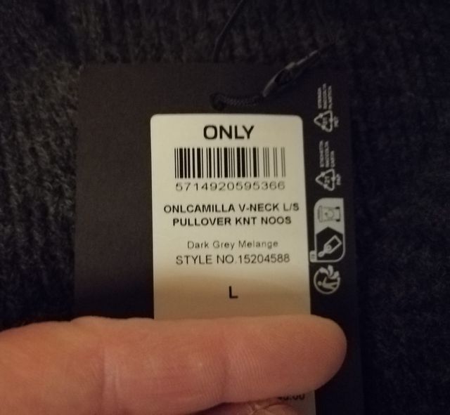 Pullover ONLY grigio scuro mélange