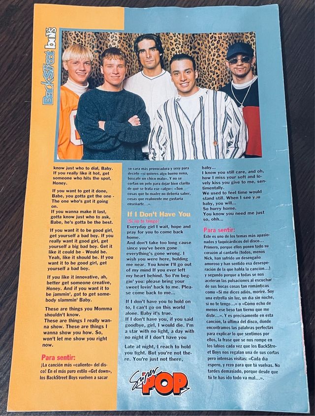 Ejemplar SuperPop BackStreet Boys