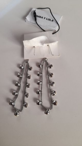 Pendientes largos forma gota cristales
