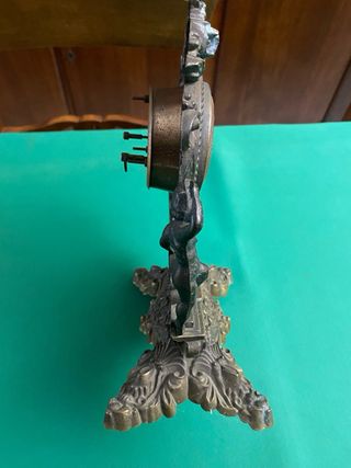 Coppia antichi candelabri Bronzo + orologio