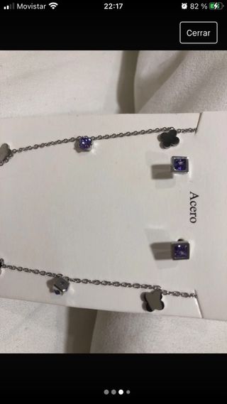 conjunto gargantilla y pendientes