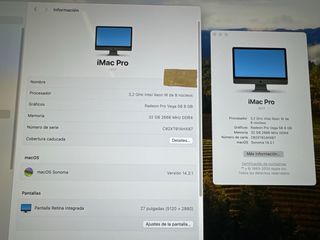 iMac Pro 27” 5k 32GB Ram 1TB SSD - Impecable.