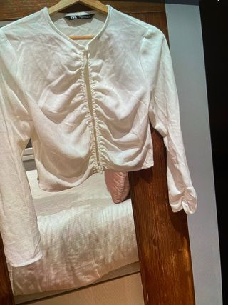 camisa botones zara