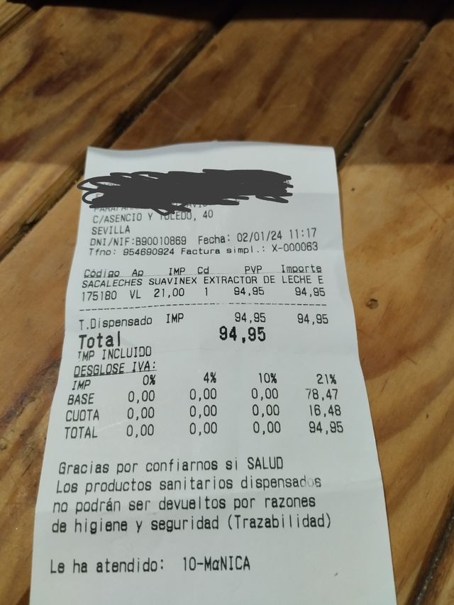 Sacaleches eléctrico