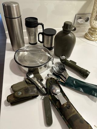 set completo de camping y montaña militar 