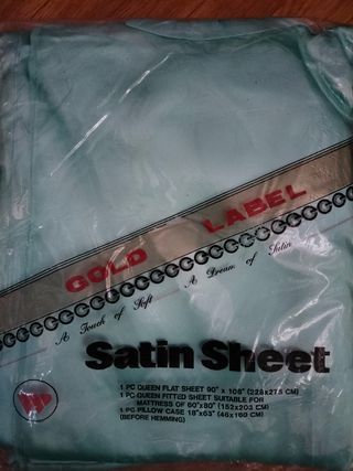 2 Juegos de sábanas de raso cama 150 cm