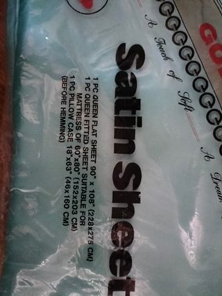 2 Juegos de sábanas de raso cama 150 cm